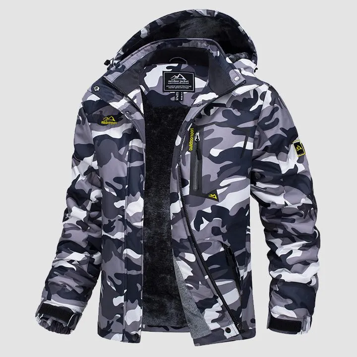 Women's Water-Resistant Fleece Ski Jacket with 4 Pockets - Warm Parka